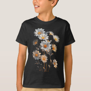 Camiseta Homen Flor Gráfica de Margaridas de Verão Primaver