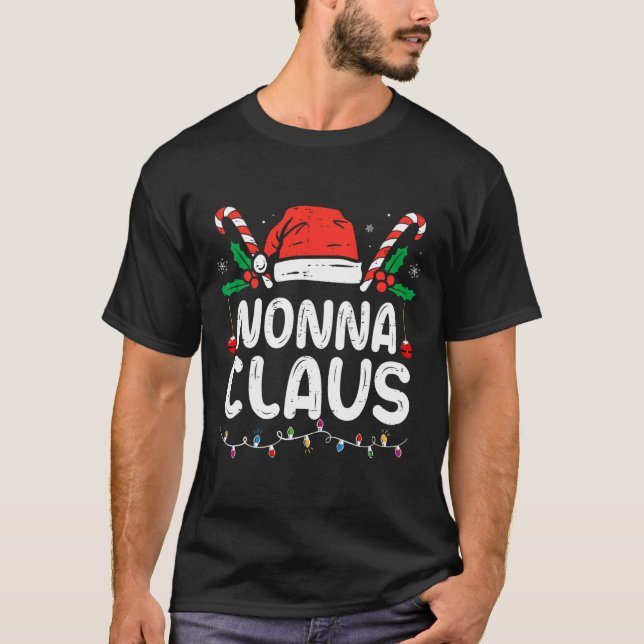Camiseta Homenageando a Família Natal Pajama Luzes Xmas Não (Frente)