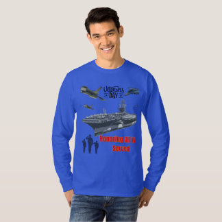 Camiseta Homenageando o azul militar poderoso