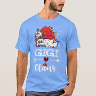 Camiseta Homenagem à Família Pajama Luz de Natal Gigi Claus