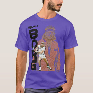 Camiseta Homenagem a Ícones de Tênis Borg Retro