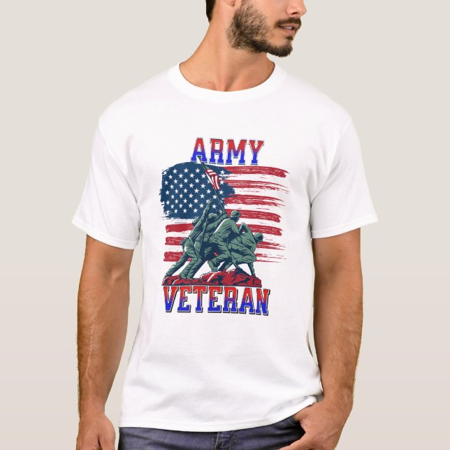 Camiseta Homenagem do Exército Veterano dos EUA (Frente)
