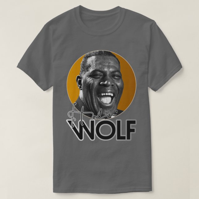 Camiseta Homenagem Dourada do Lobo Howlin (Frente do Design)