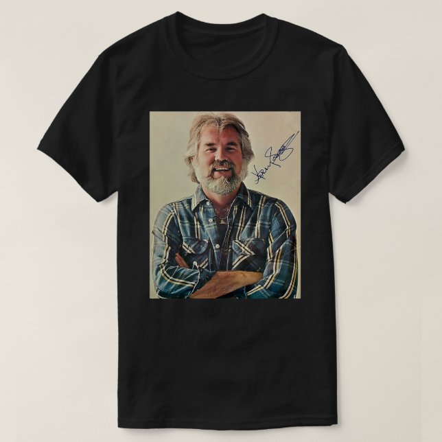 Camiseta Homenagem Dourada do País Kenny Rogers (Frente do Design)