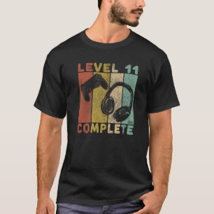 Camiseta Homens 11 de Aniversário do Mens Jogos T Nível 1