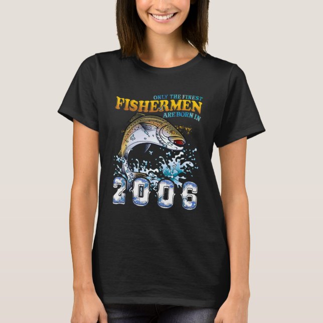 Camiseta Homens 16.º Aniversário Apenas Os Maiores Pescador (Frente)