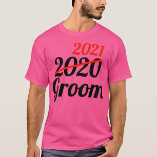 Camiseta Homens 2020 Riscado 2021 Noivo Adiado Para