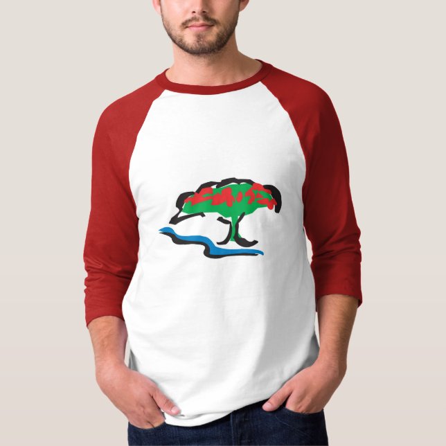 Camiseta Homens 3/4 de Capa (Frente)