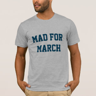 Camiseta Homens AA T-Camisa-Basquetebol-Loucos para março