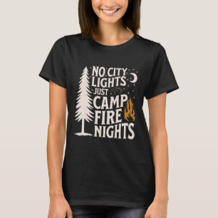 Camiseta Homens Acampados Sem Luzes da Cidade Apenas Noites