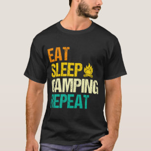 Camiseta Homens acampamento fogueira vida no acampamento fl