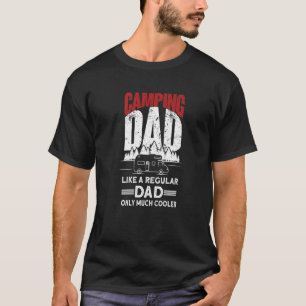 Camiseta Homens Acampamento Pai Caminhonete Caravana Acampa