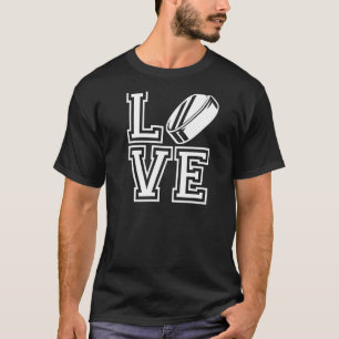 Camiseta Homens Adoram Hóquei no Hóquei no Gelo Meninas Cri