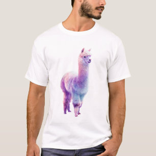 Camiseta Homens Alpaca Sonhadores com Aquarela Pastel Vibra