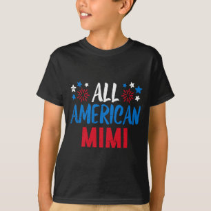 Camiseta Homens americanos mimi avó 4 de julho combinando