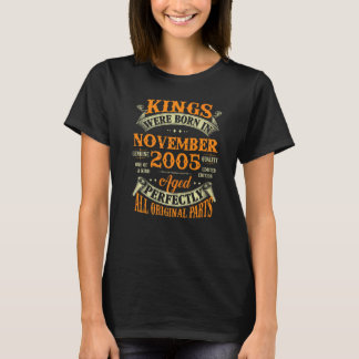 Camiseta Homens Aniversário de 17 anos Reis Nascidos Em No