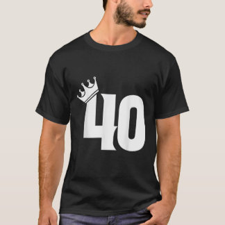 Camiseta Homens aniversário de 40 anos Vintage Número 40 Co