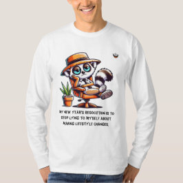 Camiseta Homens, Ano Novo, com honestidade Resolução T-Shir