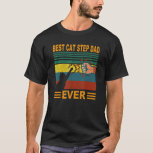 Camiseta Homens Antigo Melhor Gato Padrasto Pai Já Gato Pa