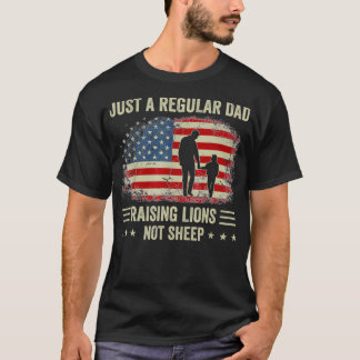 Camiseta Homens apenas um Pai regular levantando leões para
