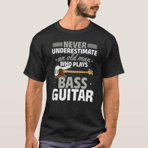 Camiseta Homens Aposentado Baixista Homens Baixo Guitarra A