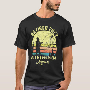 Camiseta Homens Aposentados 2023 Aposentadoria Pescaria P