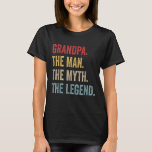 Camiseta Homens Avô O Homem O Mito A Lenda Dia dos Pais