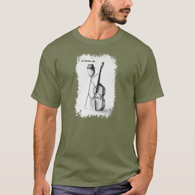 Camiseta Homens baixos T de Stickman (Frente)