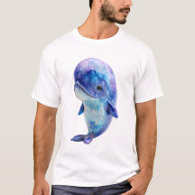 Homens Baleia Aquarela Galáxia Cósmica