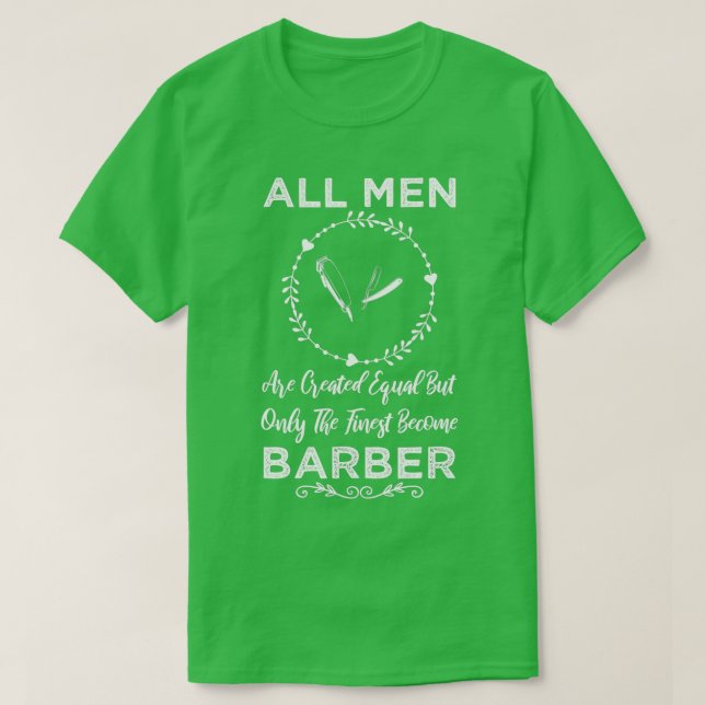 Camiseta Homens Barber Engraçados Design Para Presente (Frente do Design)