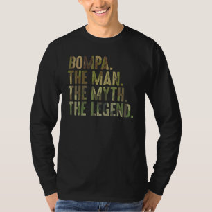 Camiseta Homens Bompa Man Mito Lenda Dos Netos  Bom