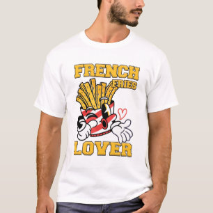Camiseta Homens Brancos Amantes de Batata Frita
