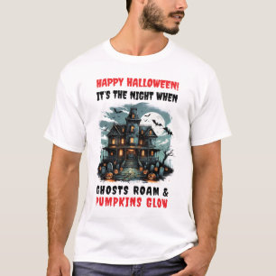 Camiseta Homens Brancos da Noite das Bruxas