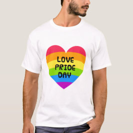 Camiseta Homens brancos do Dia do Orgulho do Amor