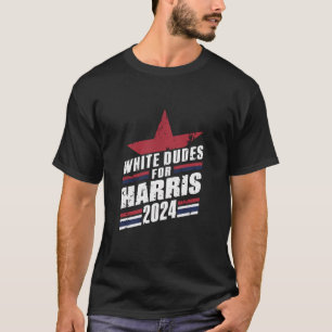 Camiseta Homens Brancos Para Kamala Harris 2024