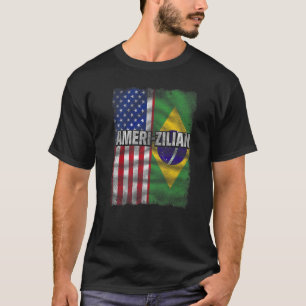 Camiseta Homens Brasil Orgulhosos Brasileiros Raízes Brasil