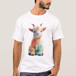 Camiseta Homens Cabritos Bebês Coloridos e Caprichosos