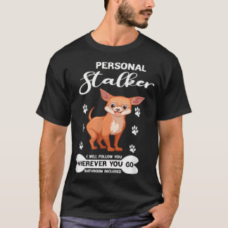 Camiseta Homens Cachorro Engraçado Amante de Chihuahua Stal