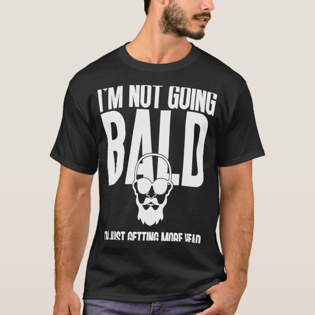 Camiseta Homens Cálidos Barba Cabelo Homem Perda Pai Baldin (Frente)