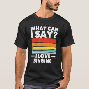 Camiseta Homens Cantando Pôr do Sol Retro Meninas Cantoras