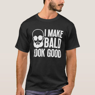 Camiseta Homens Carecas Perda de Cabelo Calvície Pai Calvíc