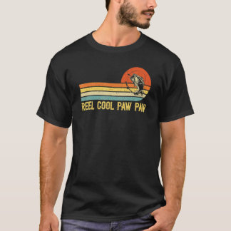 Camiseta Homens Carrete Cool Pawpaw Pesca Peixe Vintage