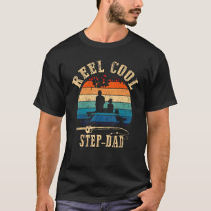 Camiseta Homens Carretel Legal Padrasto Pescador Dia dos Pa