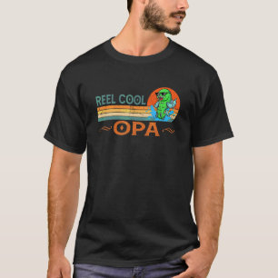 Camiseta Homens Carretel Legal Vô Pescador Vô Dia dos Pais