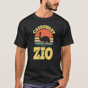 Camiseta Homens Cassowary Zio Fofo Cassowary Festa Italiano