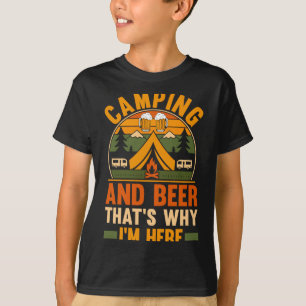 Camiseta Homens cerveja de acampamento vida de acampamento