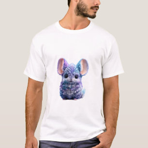 Camiseta Homens Chinchilas Galácticos Fofo Roxo Peludo