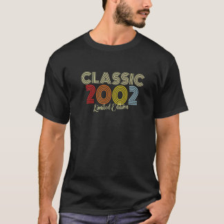 Camiseta Homens Clássicos de 20 Anos 2002 Retro 20 Aniversá