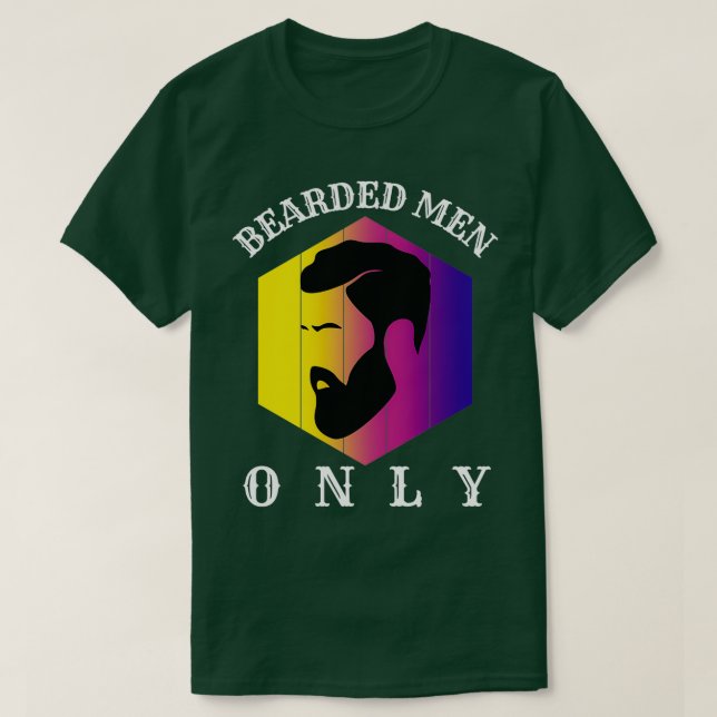 Camiseta Homens com barba apenas 87 2 (Frente do Design)
