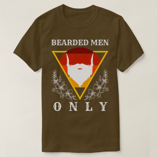Camiseta Homens com barba apenas 9 (Frente do Design)